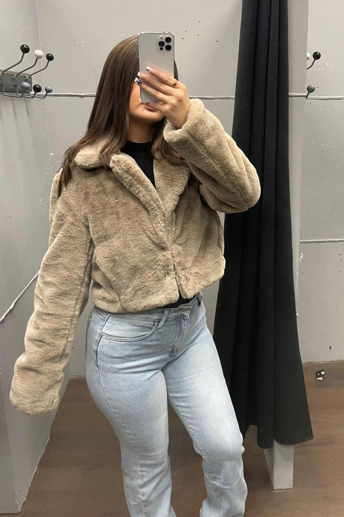 Kuschelige Teddy Jacke kurz