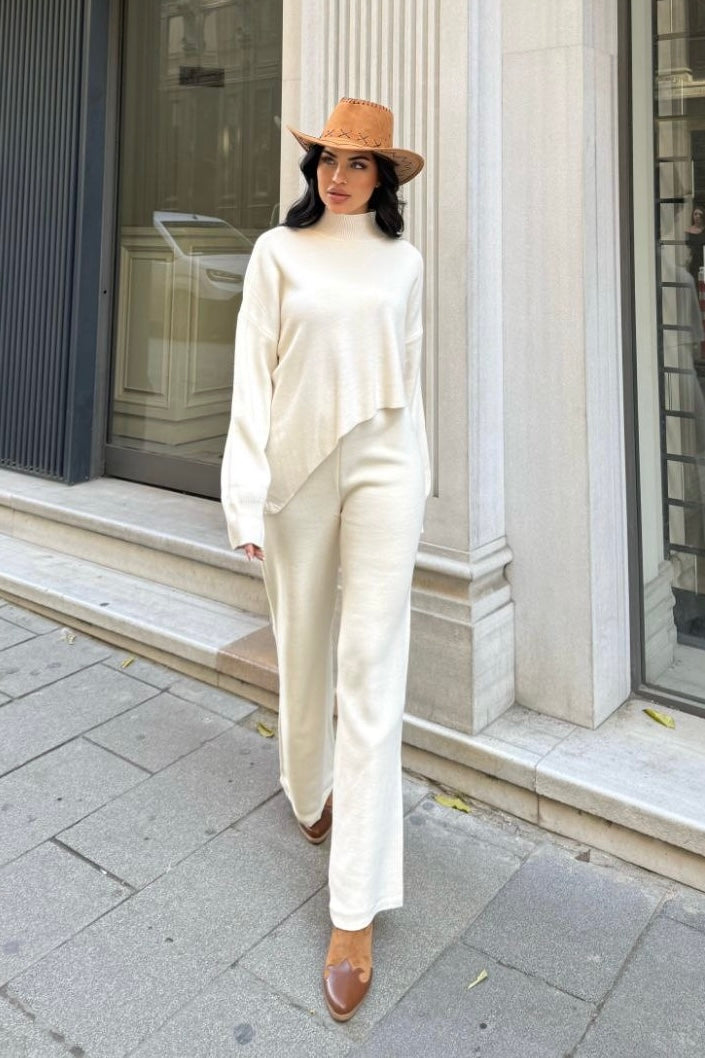 Asymmetrisches Strick-Set Damen