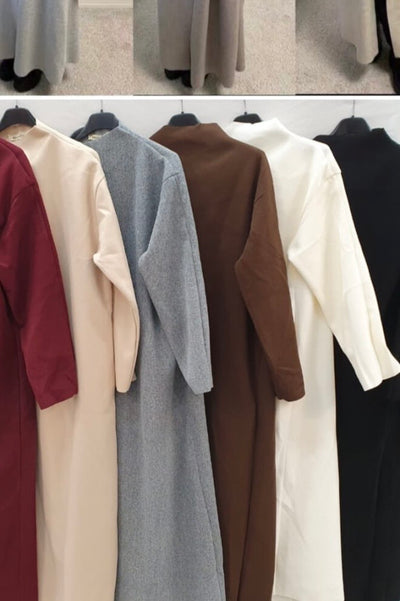 Langer Cape mit Schal