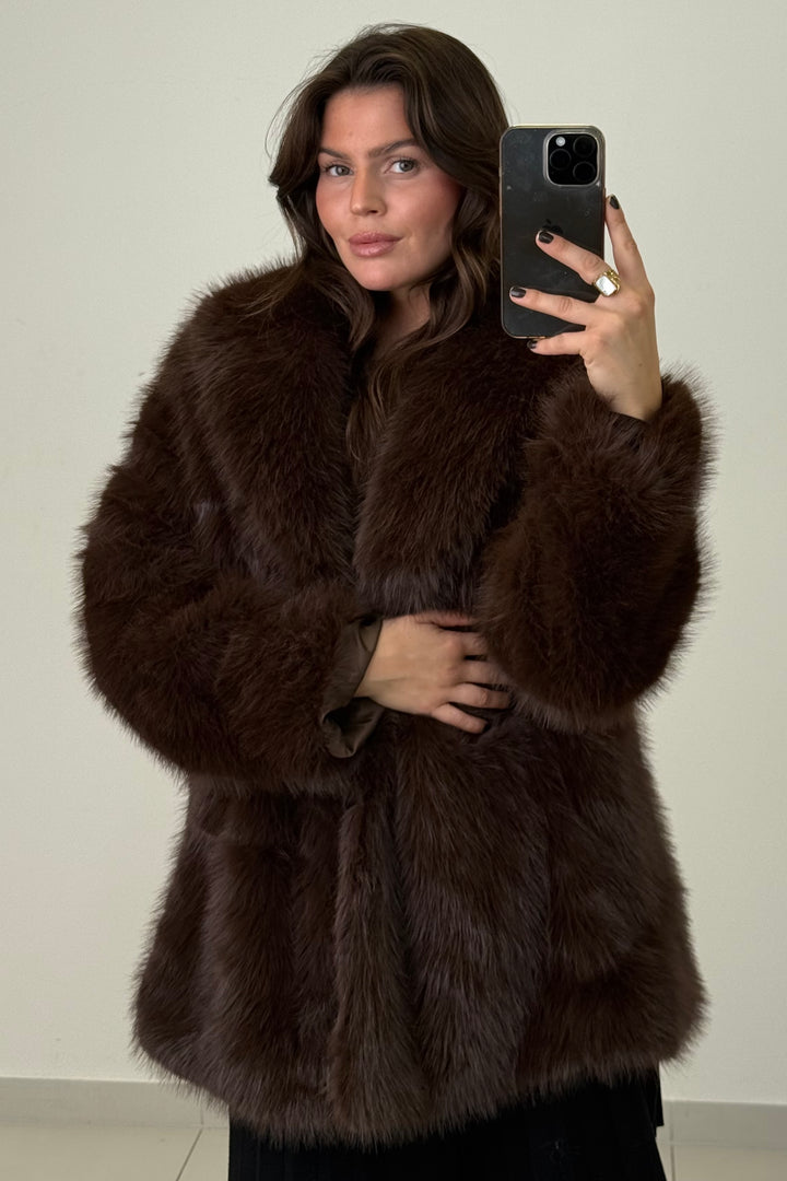 Faux Fell Jacke - Kunstfell Mantel