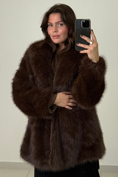 Faux Fell Jacke - Kunstfell Mantel