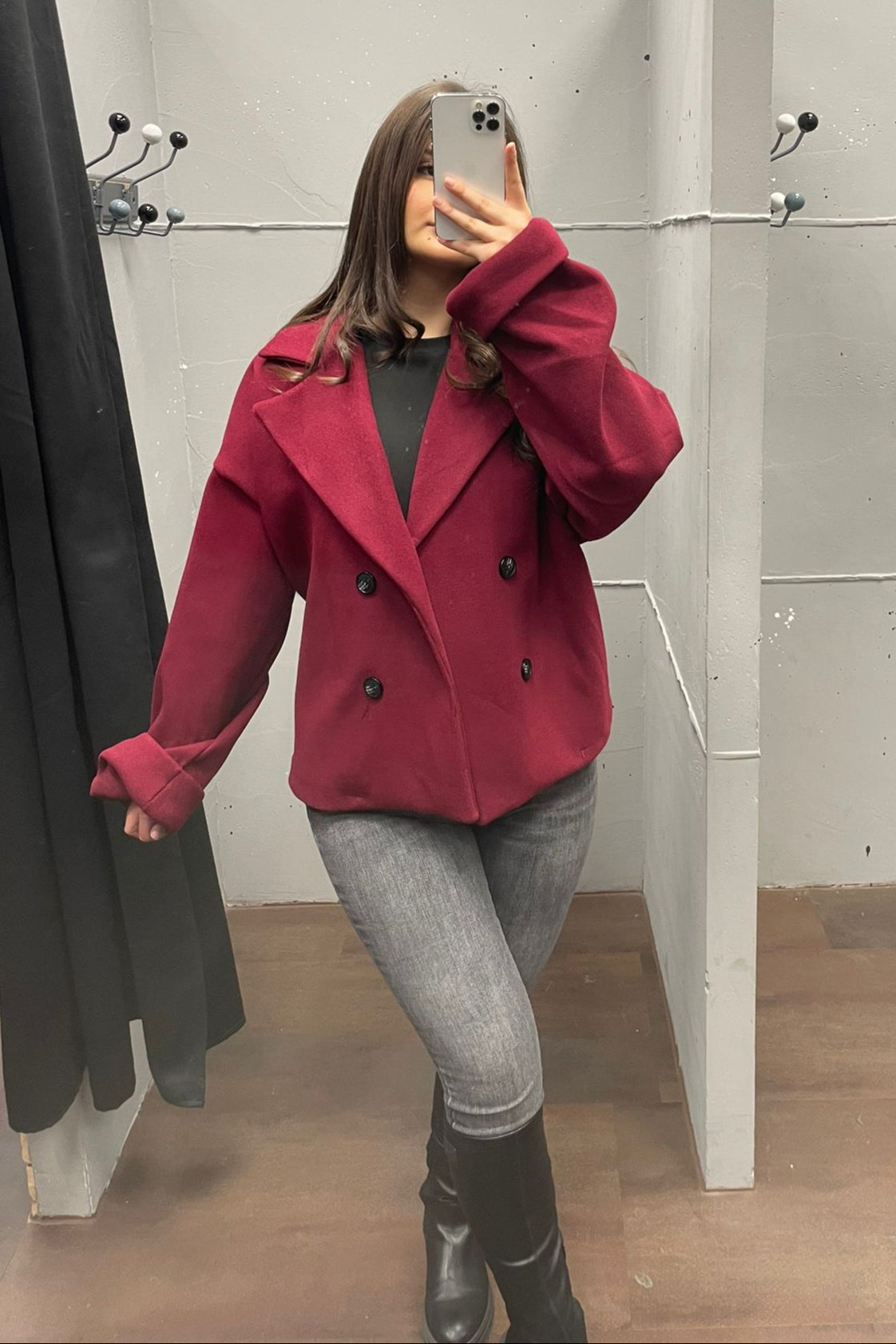 Oversized kurzer Mantel