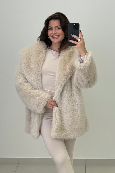 Faux Fell Jacke - Kunstfell Mantel