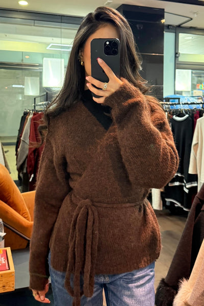 Wickeljacke mit Bindegürtel - Kuschelig Weich