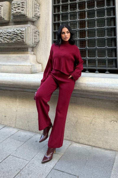 Asymmetrisches Strick-Set Damen