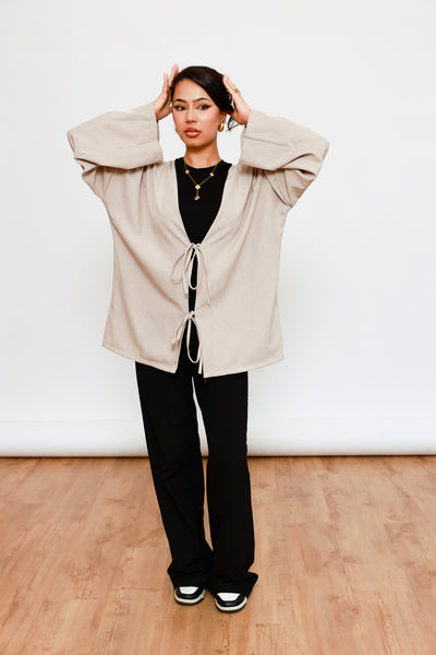 Kimono Cardigan kurz mit Schleifen