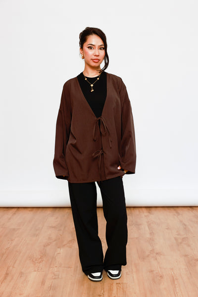 Kimono Cardigan kurz mit Schleifen