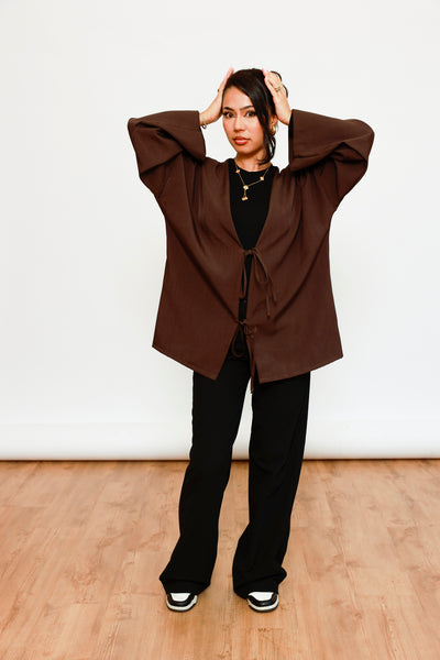 Kimono Cardigan kurz mit Schleifen