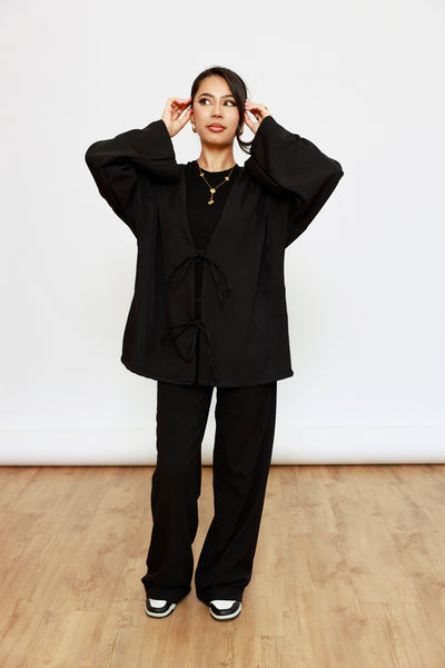 Kimono Cardigan kurz mit Schleifen