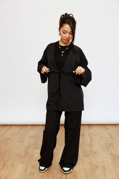 Kimono Cardigan kurz mit Schleifen