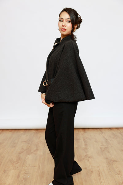 Poncho kurz mit Gürtel