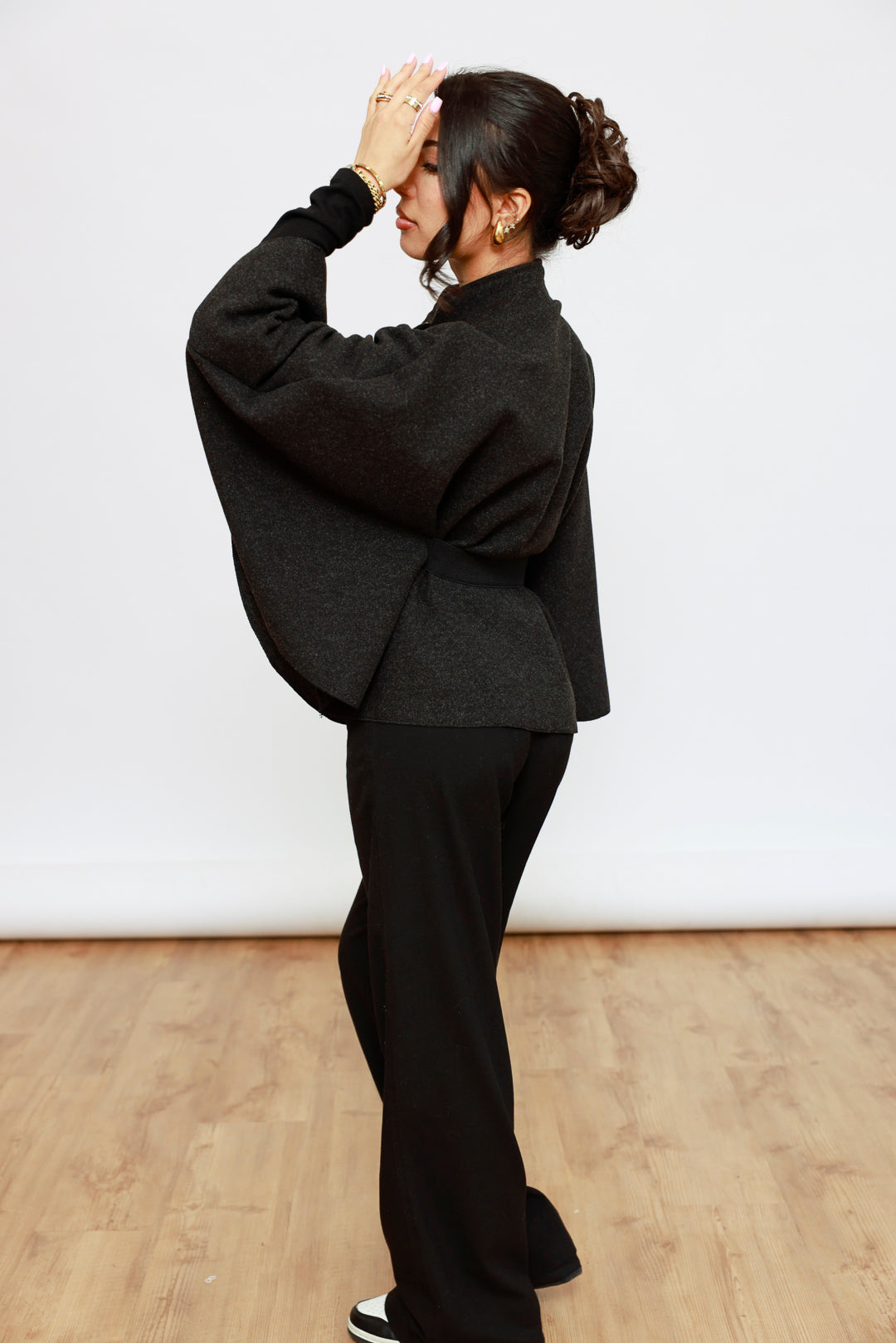 Poncho kurz mit Gürtel