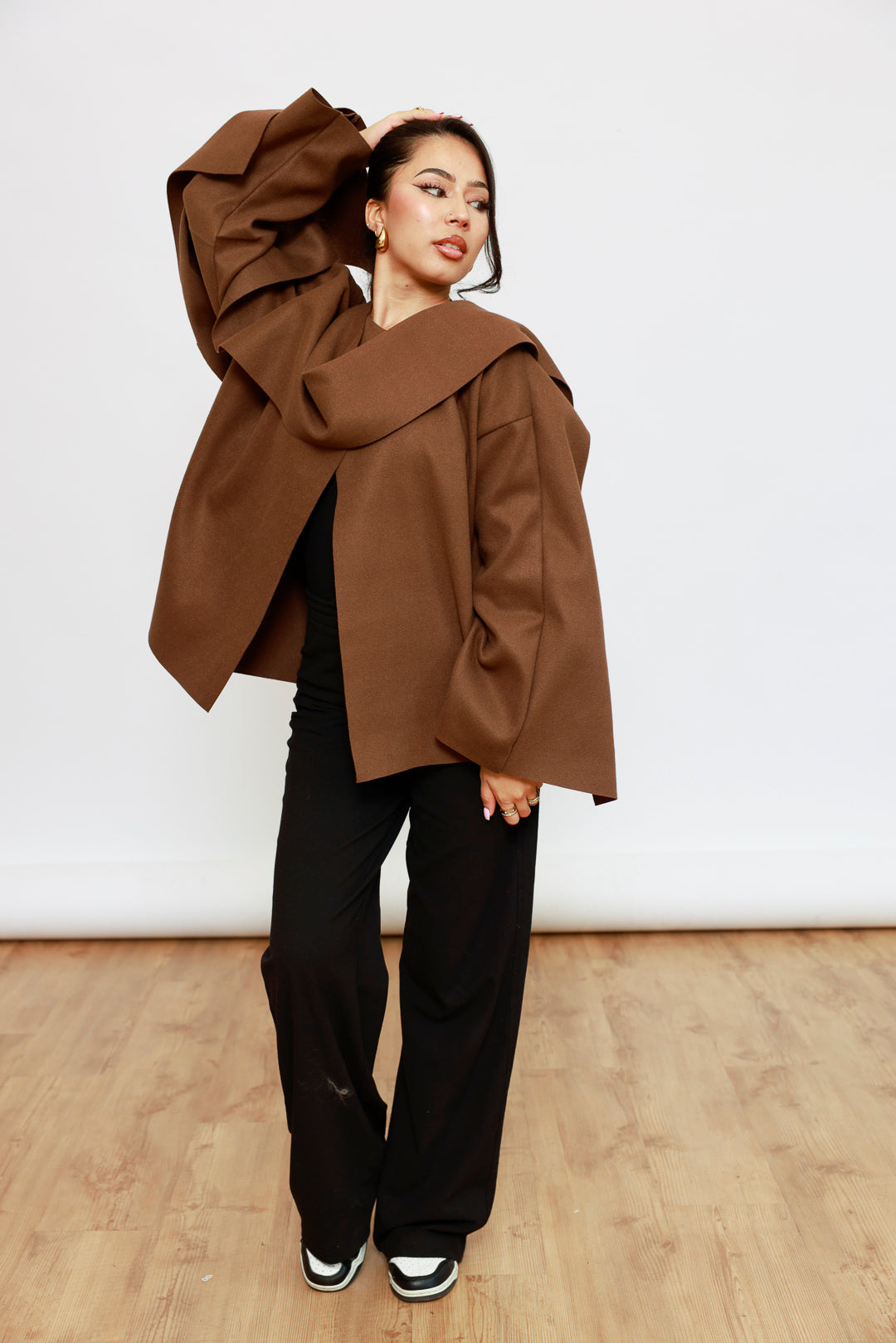 Cape Jacke mit Schal