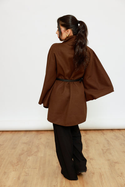 Poncho Midi mit Gürtel