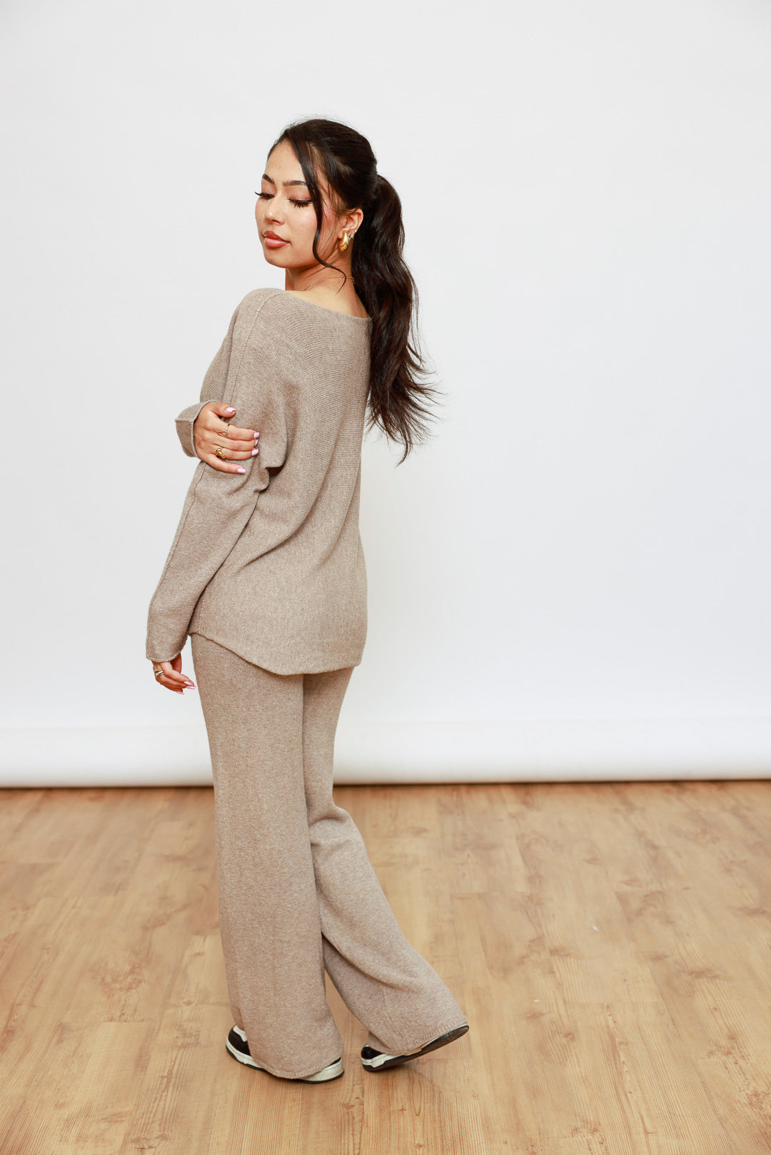 Zweiteiliger Strick-Set - Oberteil & Hose