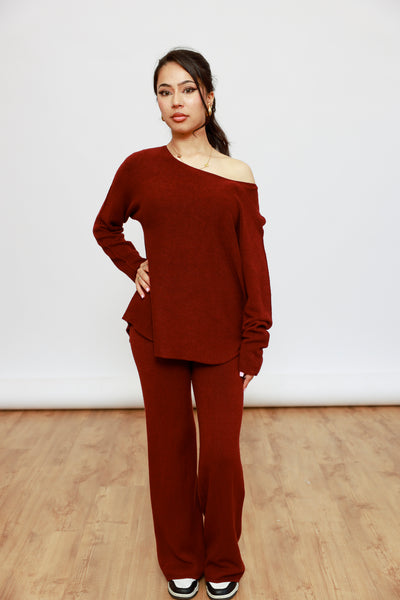 Zweiteiliger Strick-Set - Oberteil & Hose