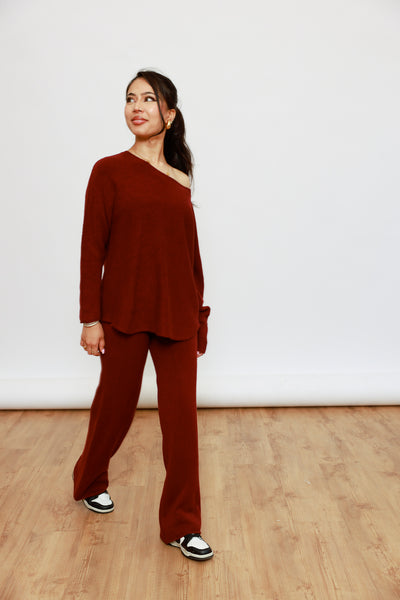 Zweiteiliger Strick-Set - Oberteil & Hose