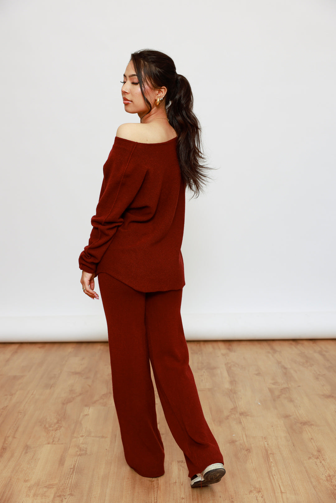 Zweiteiliger Strick-Set - Oberteil & Hose