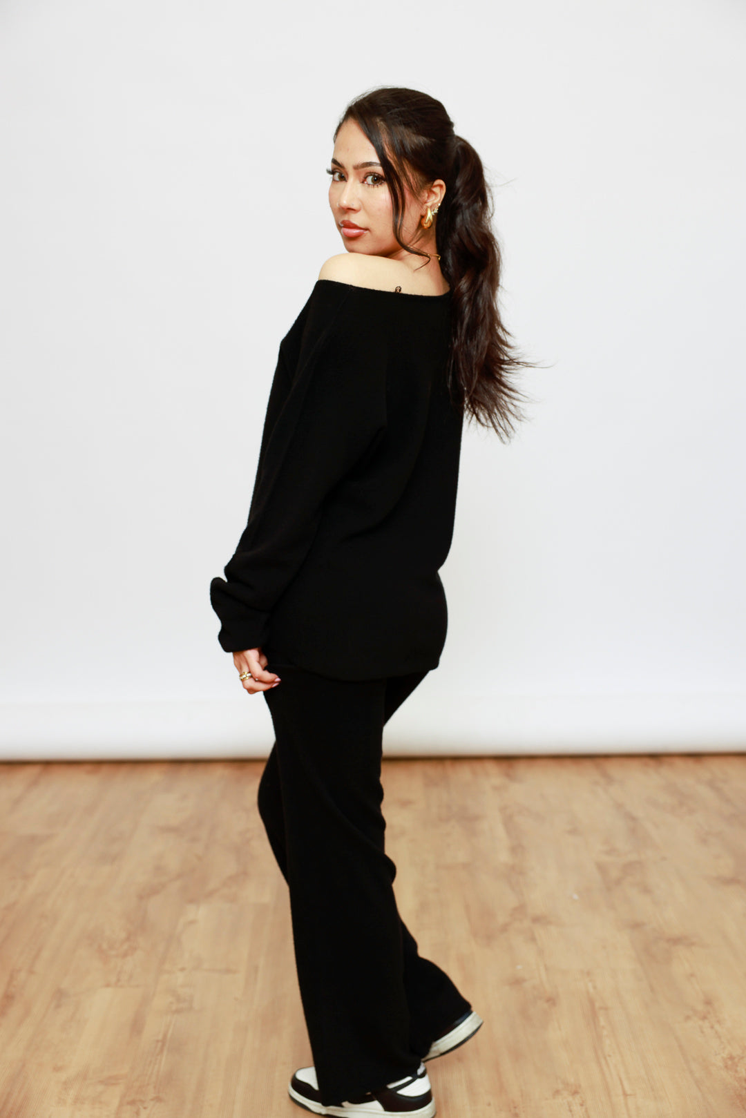 Zweiteiliger Strick-Set - Oberteil & Hose