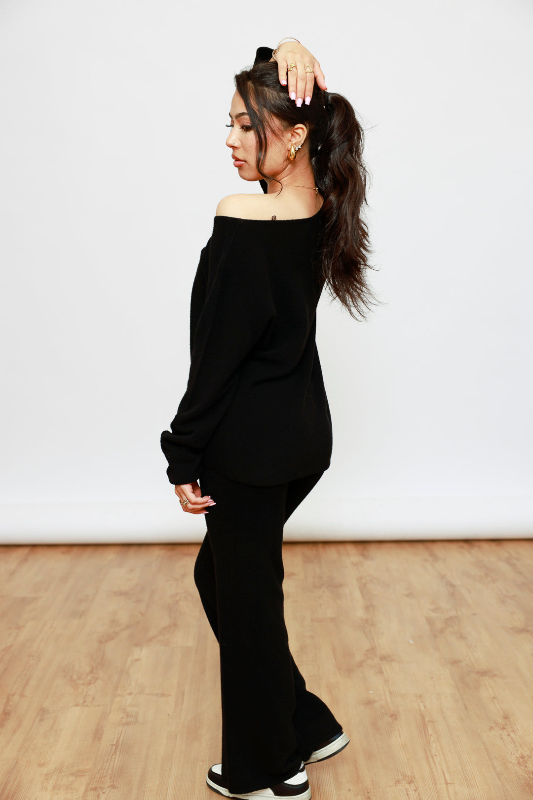 Zweiteiliger Strick-Set - Oberteil & Hose