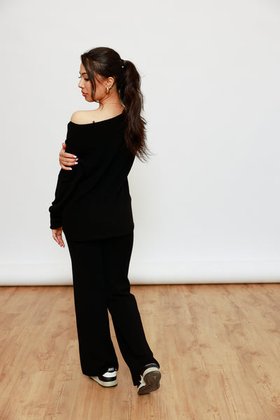 Zweiteiliger Strick-Set - Oberteil & Hose