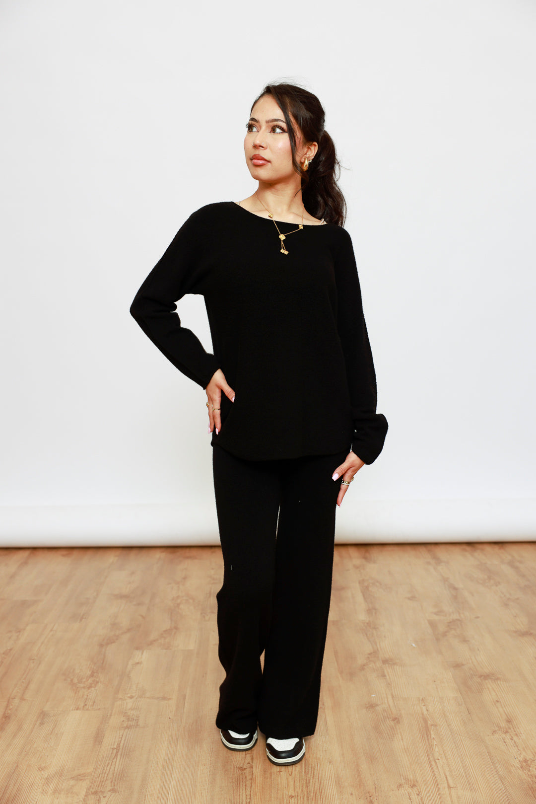 Zweiteiliger Strick-Set - Oberteil & Hose