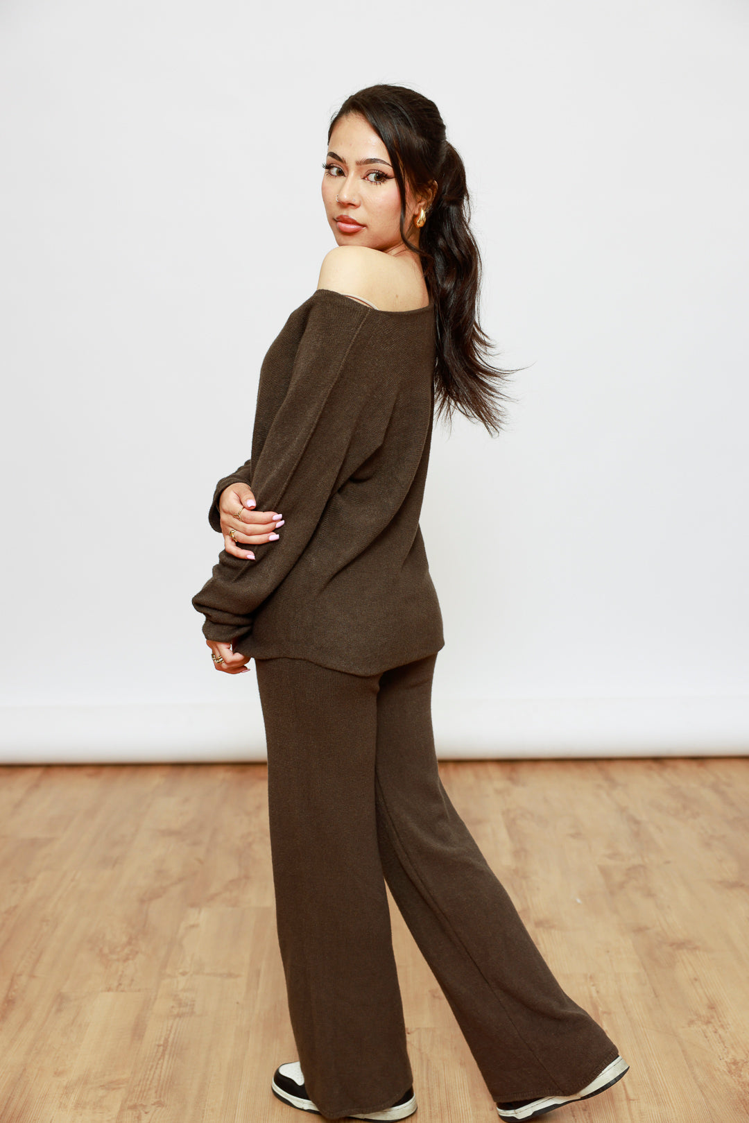 Zweiteiliger Strick-Set - Oberteil & Hose