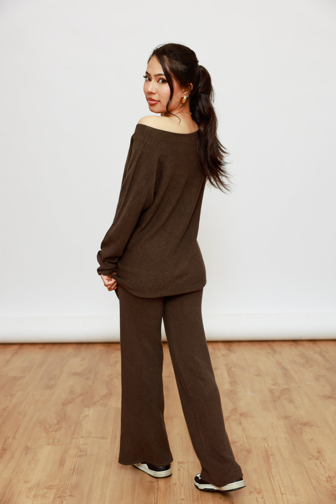 Zweiteiliger Strick-Set - Oberteil & Hose