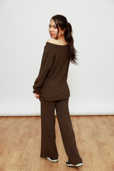 Zweiteiliger Strick-Set - Oberteil & Hose