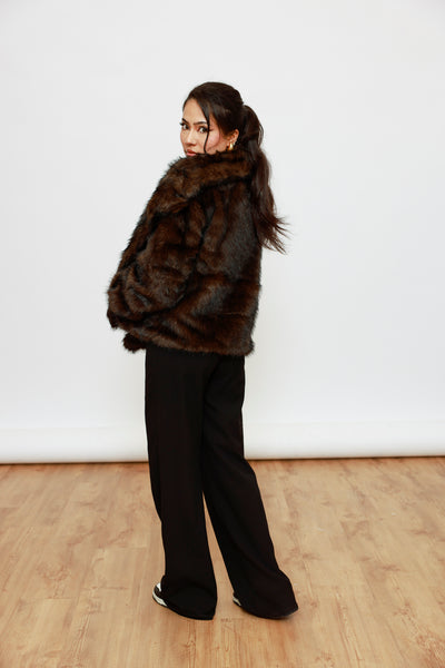 Kunstfell Jacke kurz