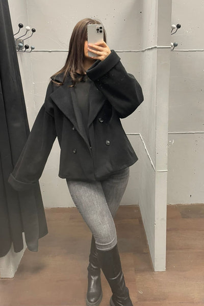 Oversized kurzer Mantel