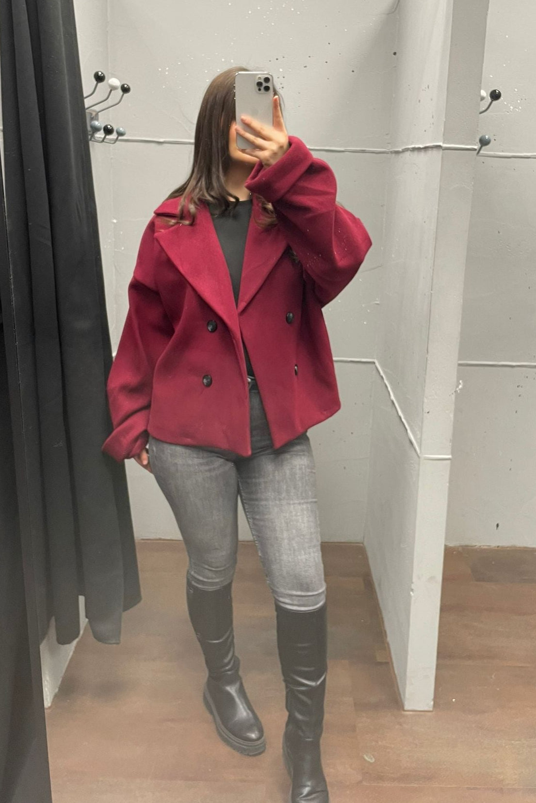 Oversized kurzer Mantel