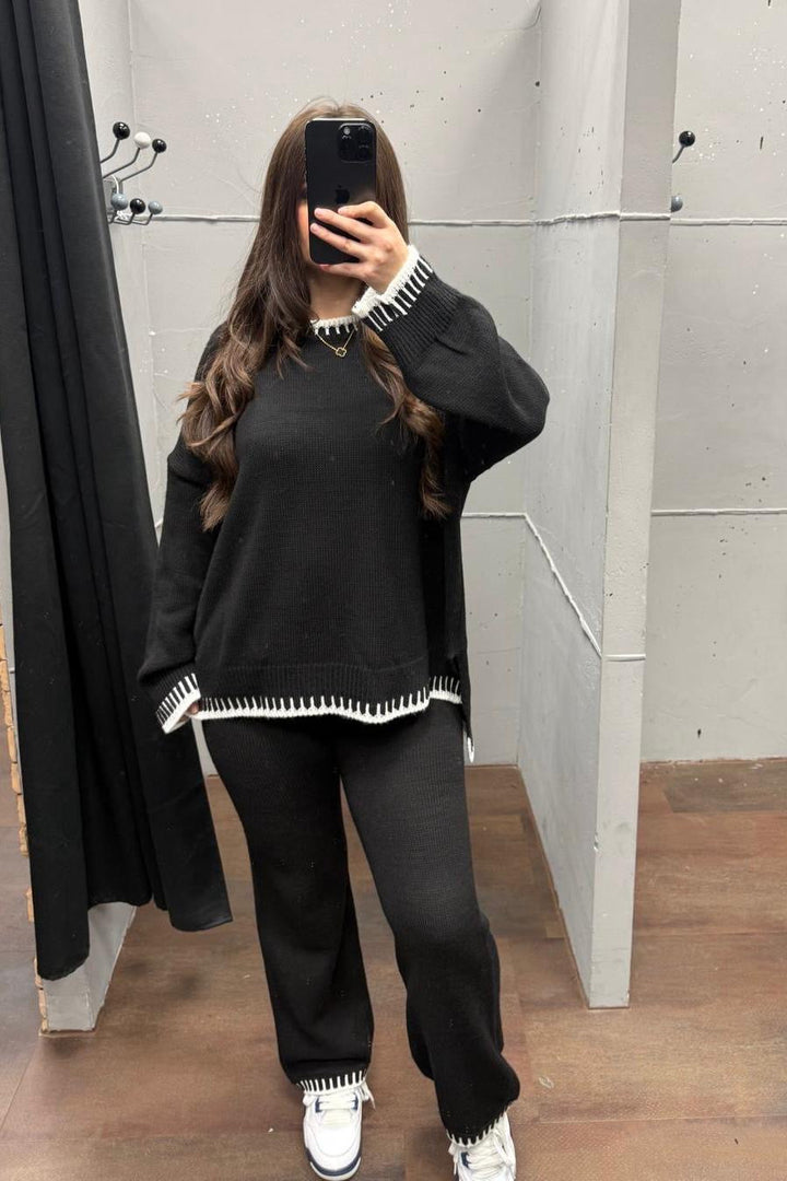 Gemütliches Strickset - Pullover &amp; Hose Set