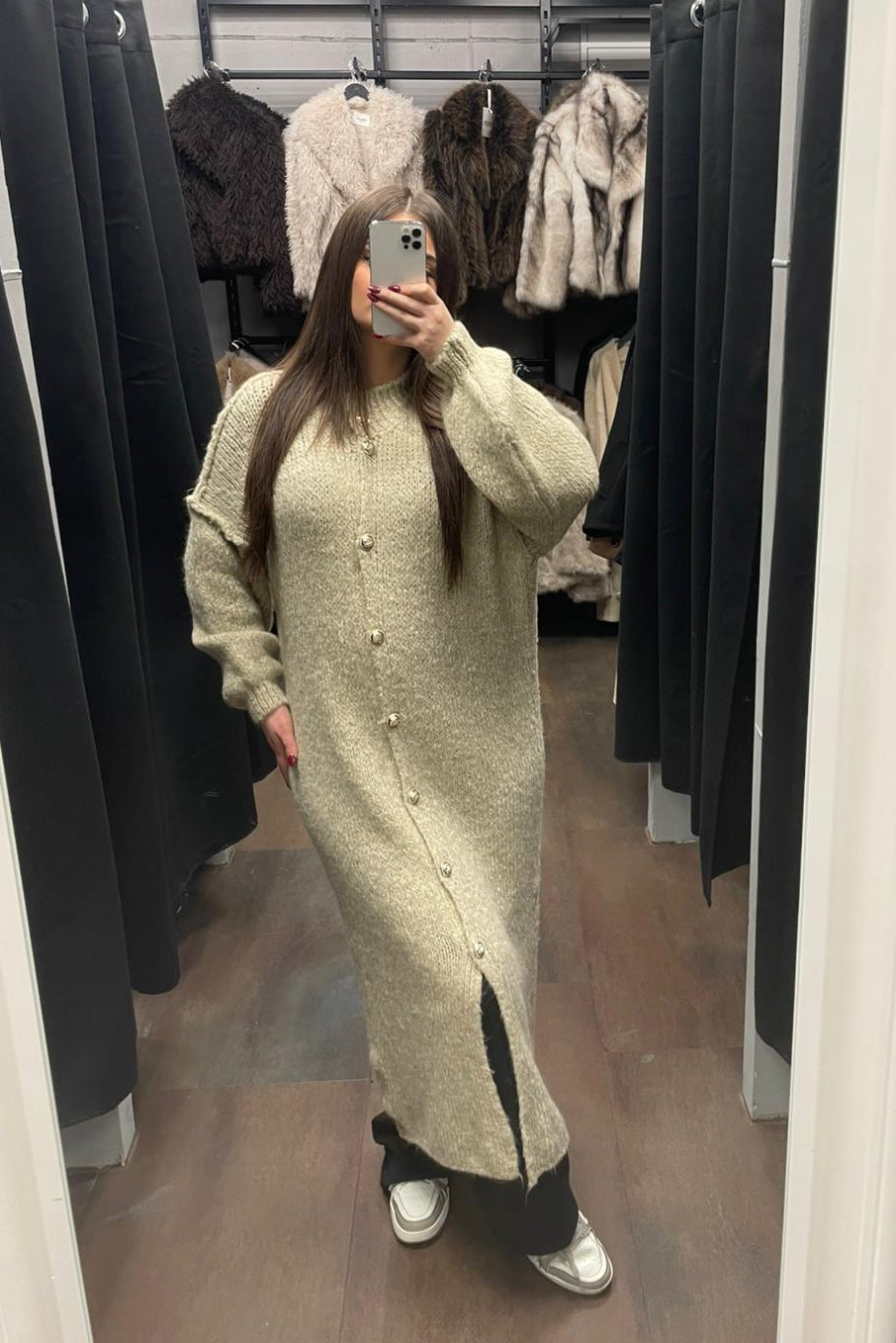 Maxi Chunky Knit Cardigan - Oversized Strickjacke