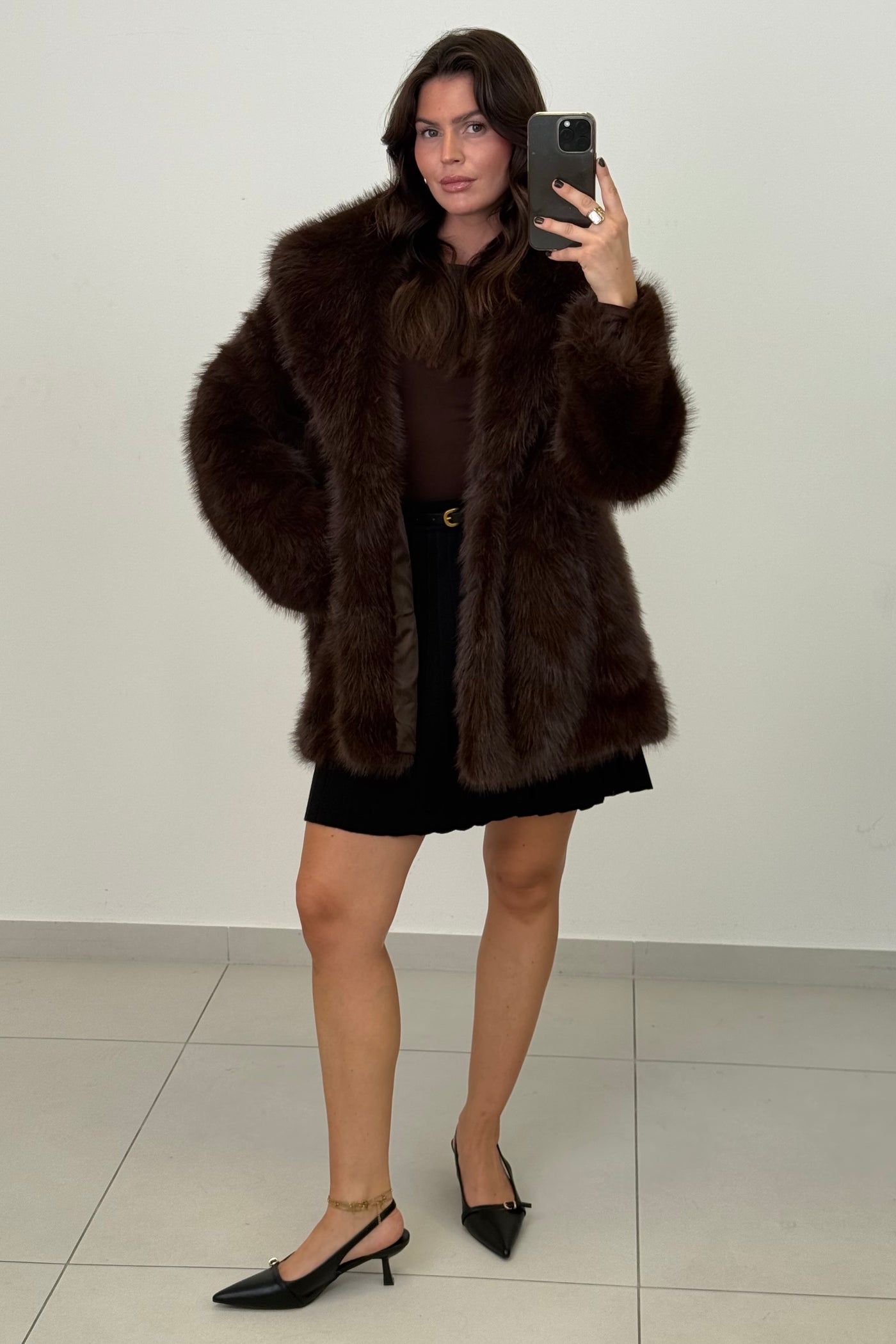 Faux Fell Jacke - Kunstfell Mantel