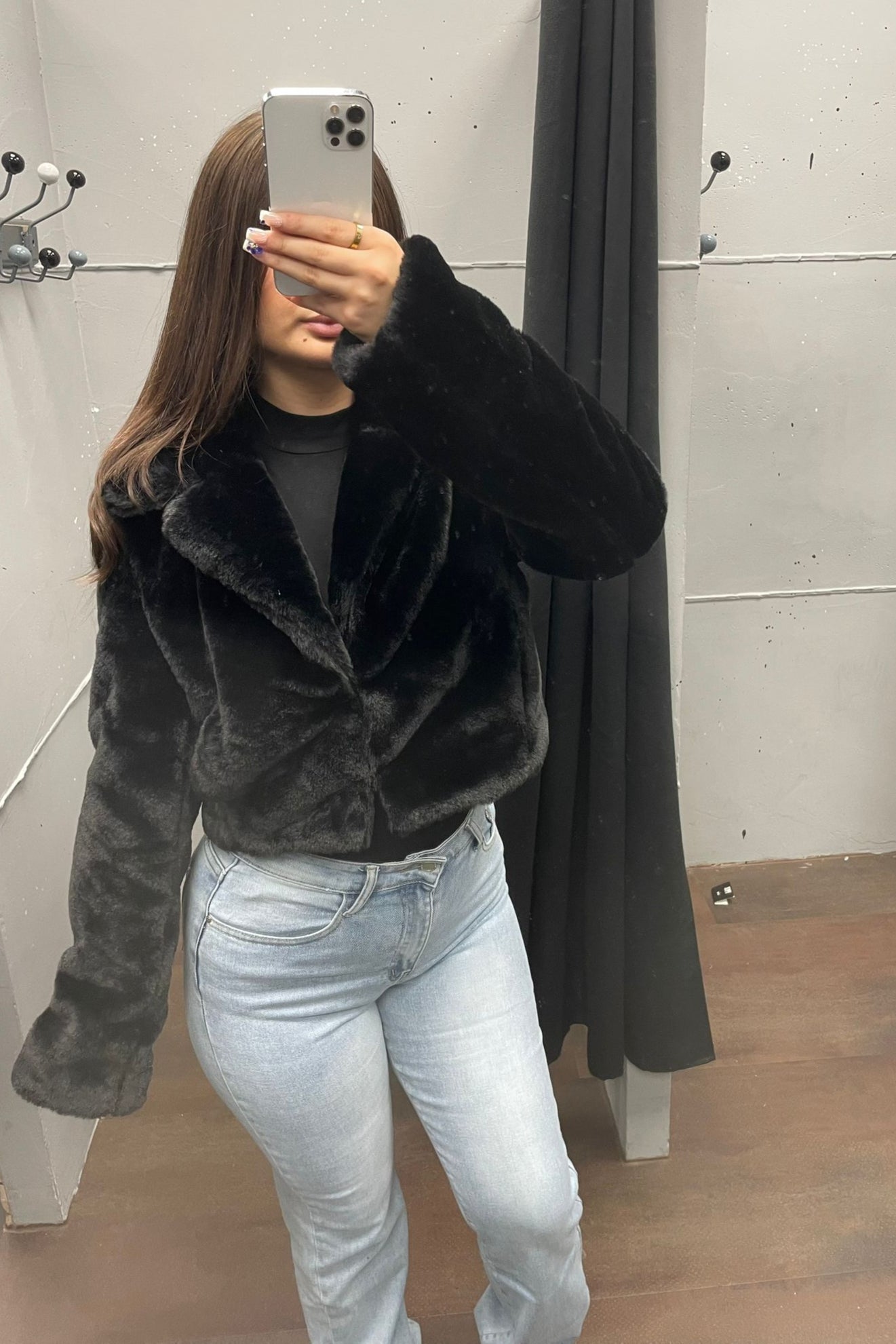 Kuschelige Teddy Jacke kurz