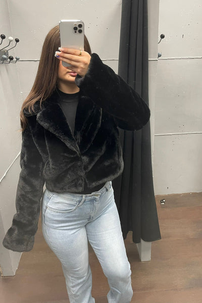 Kuschelige Teddy Jacke kurz