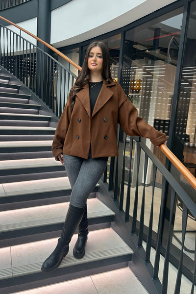 Oversized kurzer Mantel