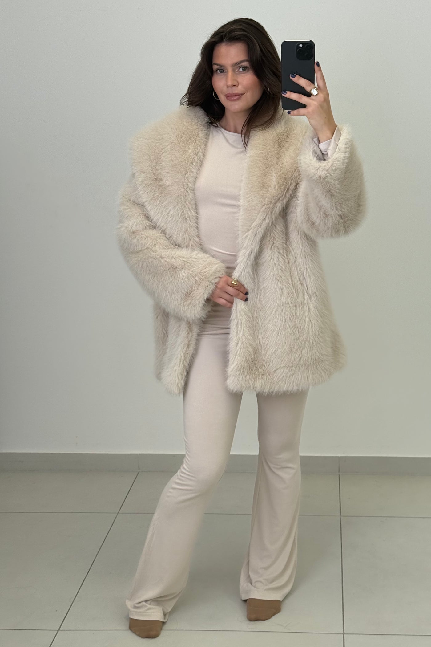 Faux Fell Jacke - Kunstfell Mantel