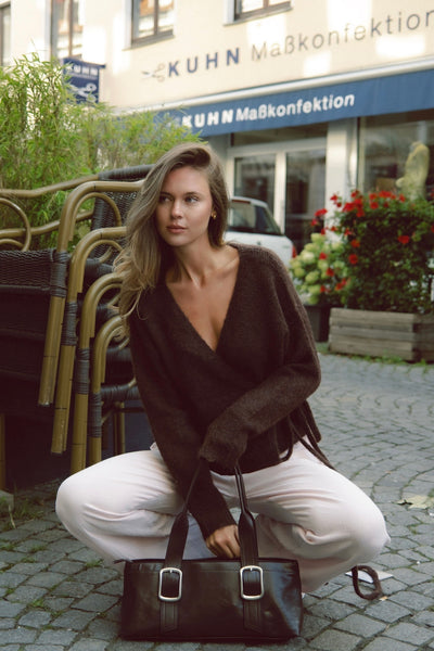 Wickeljacke mit Bindegürtel - Kuschelig Weich