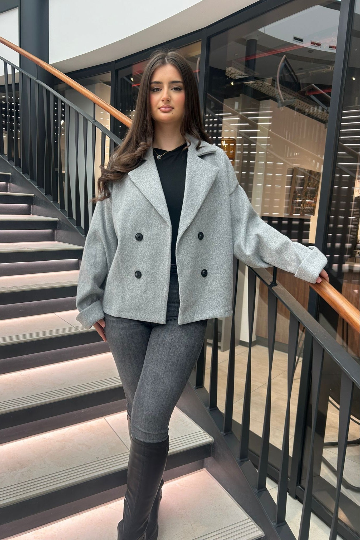 Oversized kurzer Mantel