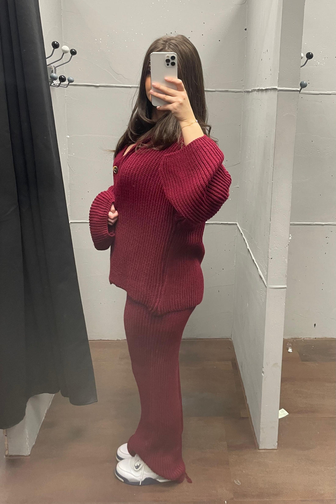 Loungewear Set - Oversize Strickset Cardigan &amp; Weite Hose