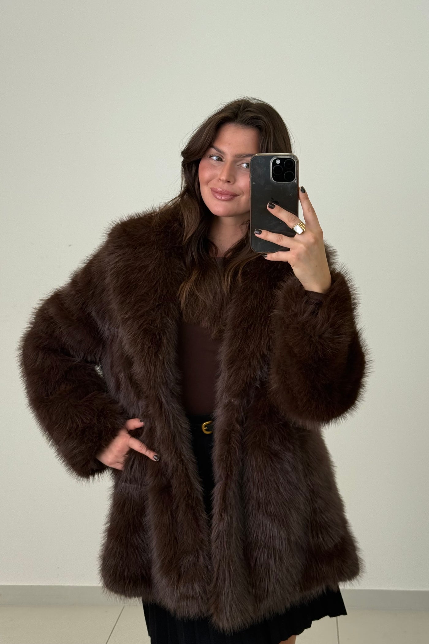 Faux Fell Jacke - Kunstfell Mantel