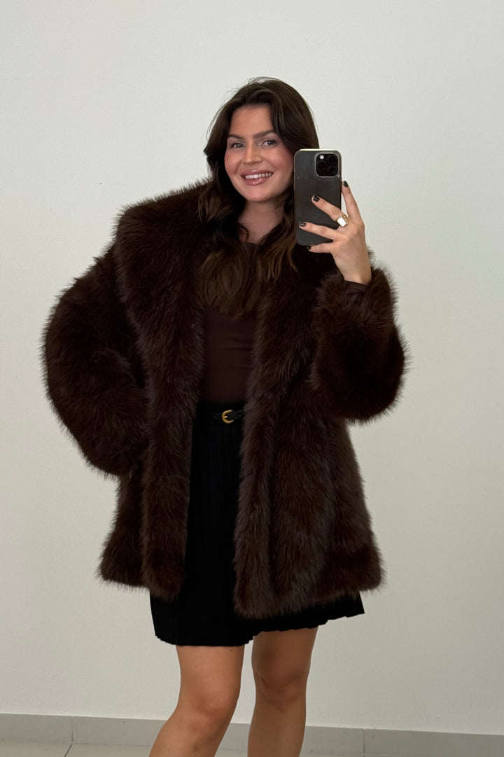 Faux Fell Jacke - Kunstfell Mantel