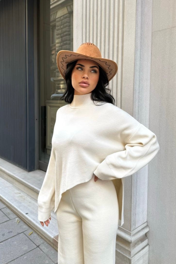 Asymmetrisches Strick-Set Damen