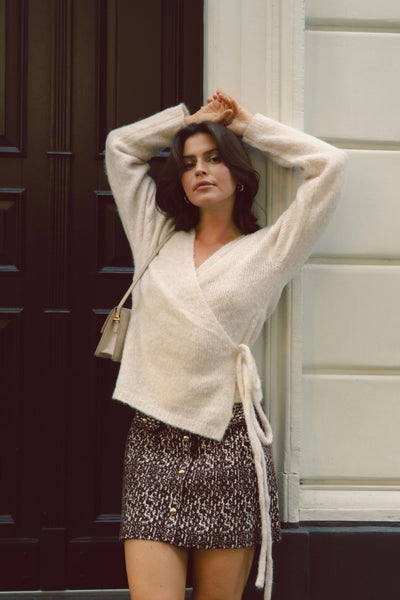 Wickeljacke mit Bindegürtel - Kuschelig Weich