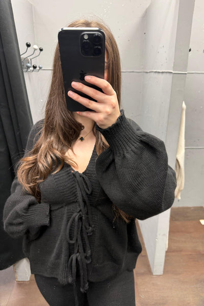 Strickset mit Schnürung - Pullover & Hose Set