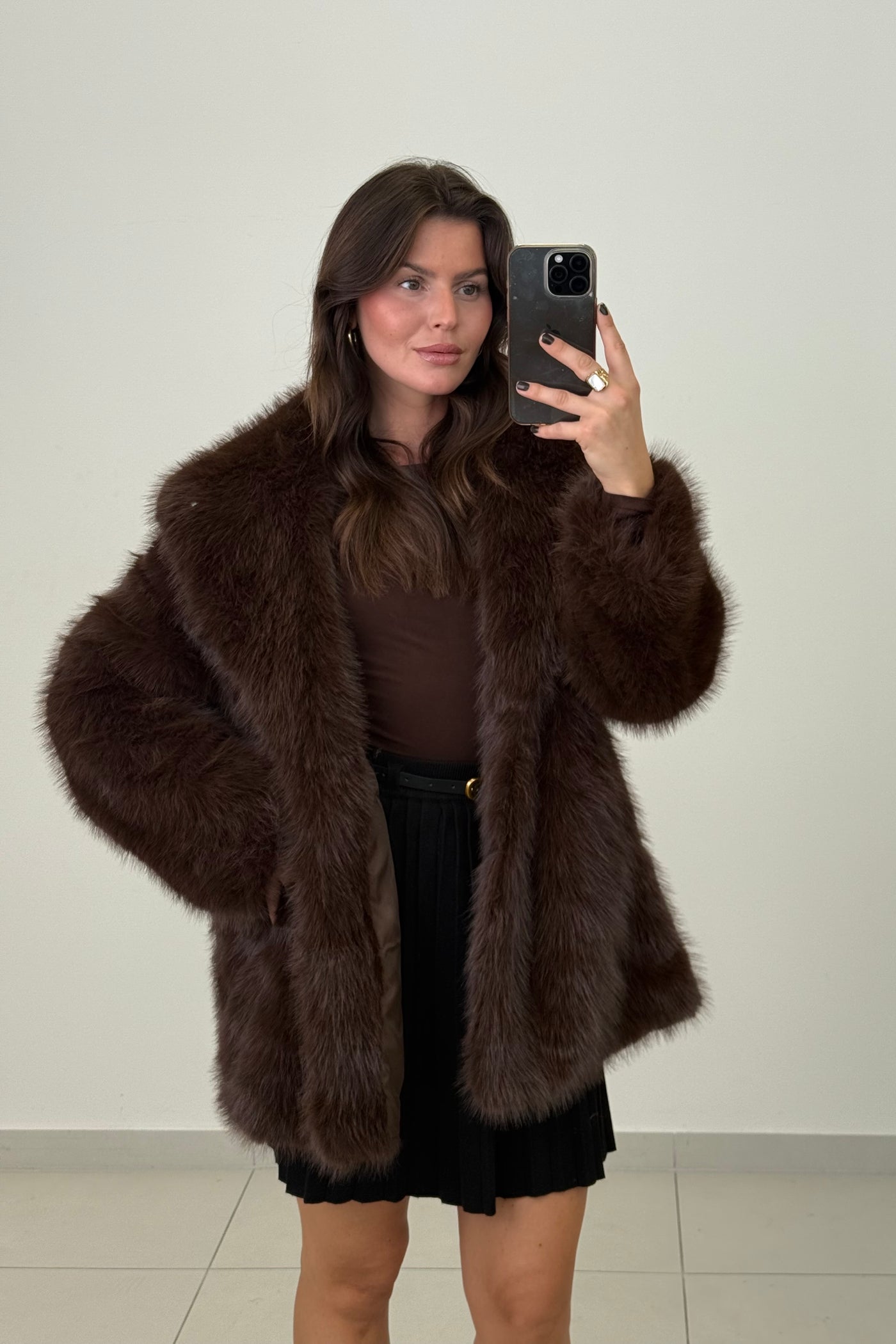 Faux Fell Jacke - Kunstfell Mantel