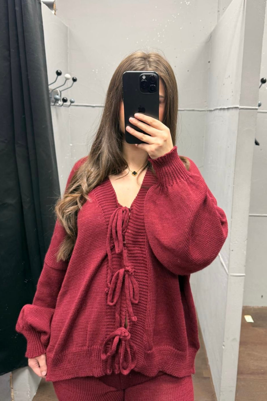 Strickset mit Schnürung - Pullover &amp; Hose Set