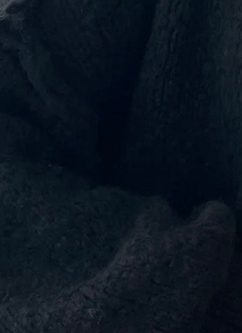 Kurze Oversize Strickjacke mit Knöpfen – Chunky Knit